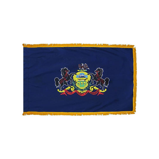 Pennsylvania Flag with Polesleeve & Fringe