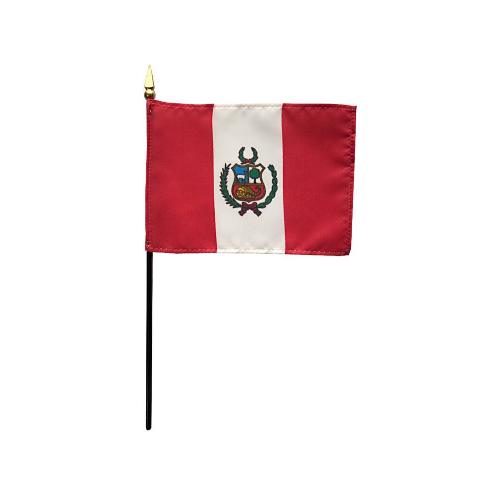 4x6 in. Peru Stick Flag