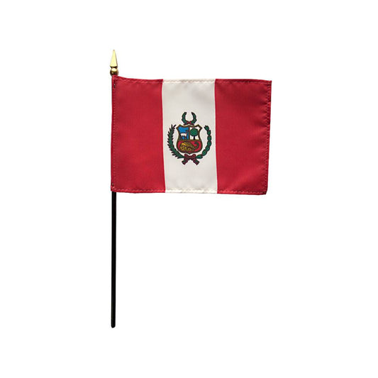 4x6 in. Peru Stick Flag