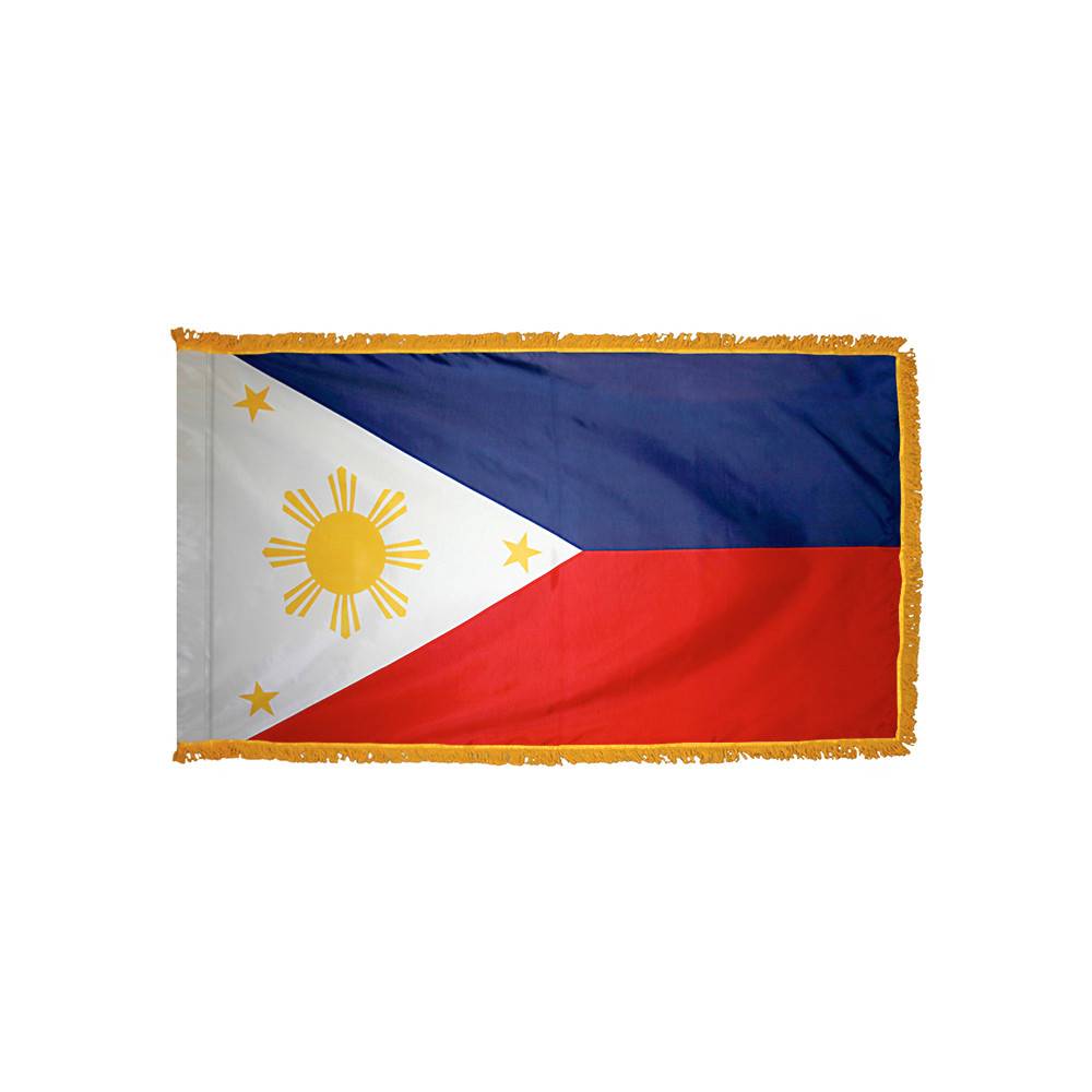 Philippines Flag with Polesleeve & Fringe