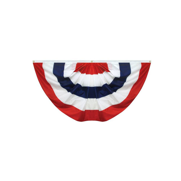 Pleated Fan Bunting full size patriotic bunting for railings stages and storefront facades