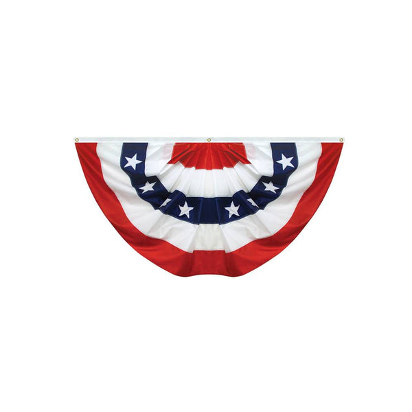 Pleated Fan Bunting with Stars decorative patriotic bunting with stars for classic Presidents Day displays