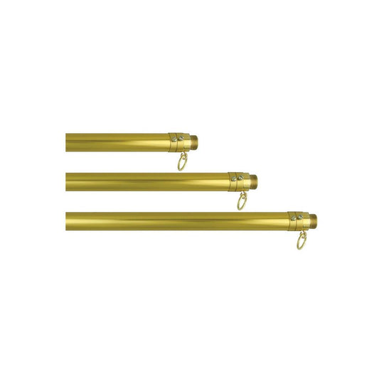 One-Piece Gold Aluminum Adjustable Indoor & Parade Flagpole
