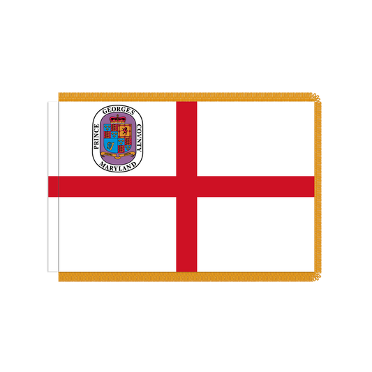 Prince George's County, MD Flag with Polesleeve & Fringe