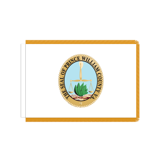 Prince William County, VA Flag with Polesleeve & Fringe