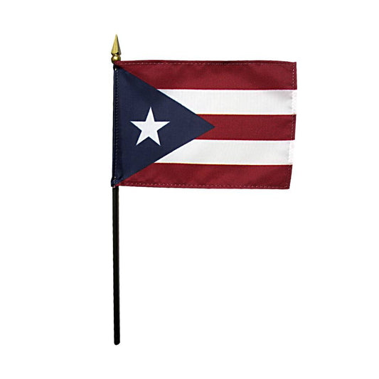 4x6 in. Puerto Rico Stick Flag