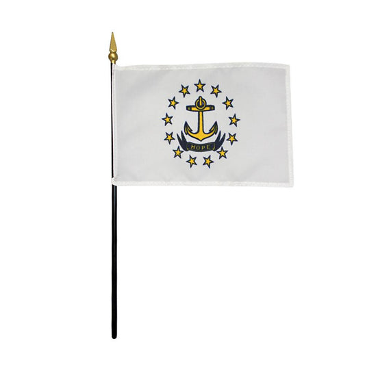 4x6 in. Rhode Island Stick Flag