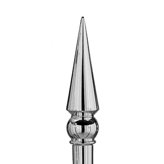 Round Spear - Chrome, Plastic
