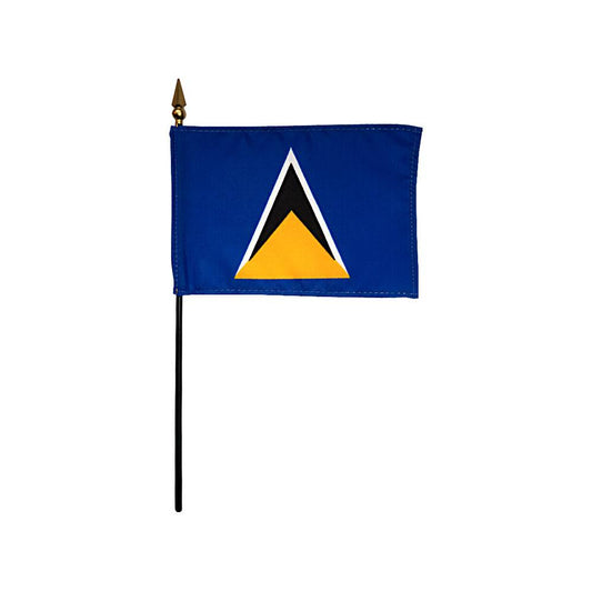 4x6 in. Saint Lucia Stick Flag