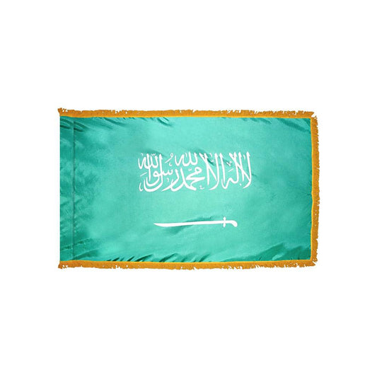 Saudi Arabia Flag with Polesleeve & Fringe