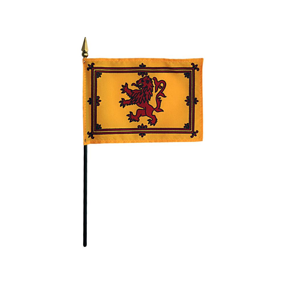 4x6 in. Scottish Rampant Lion Stick Flag