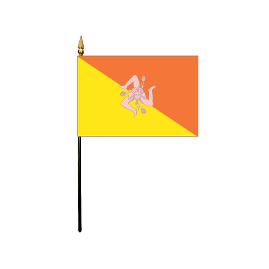 4x6 in. Sicily Stick Flag