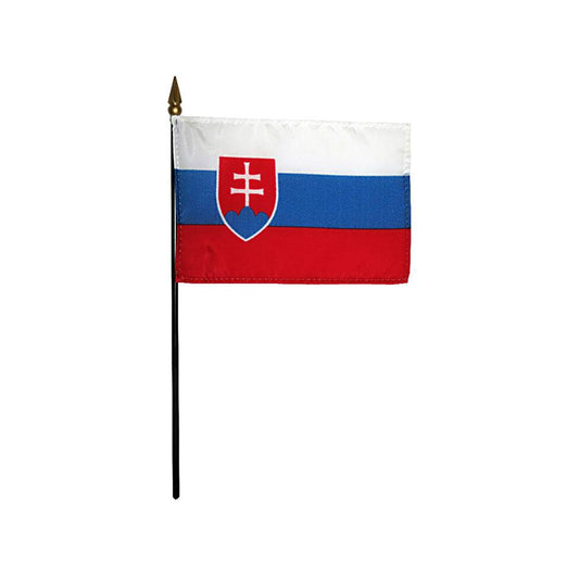 4x6 in. Slovakia Stick Flag