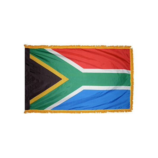 South Africa Flag with Polesleeve & Fringe