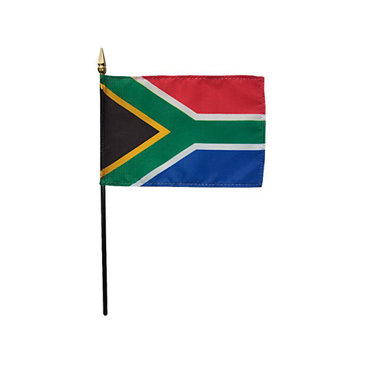 4x6 in. South Africa Stick Flag