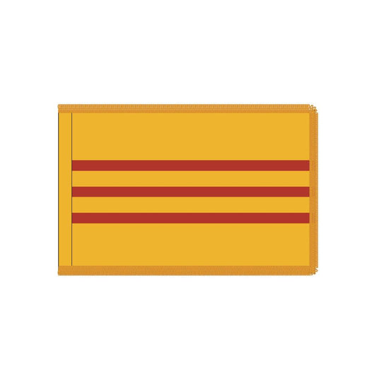 South Vietnam Flag with Polesleeve & Fringe