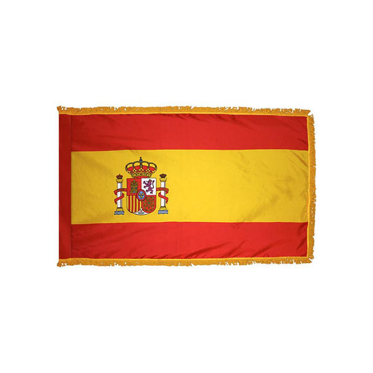 Spain Flag with Polesleeve & Fringe
