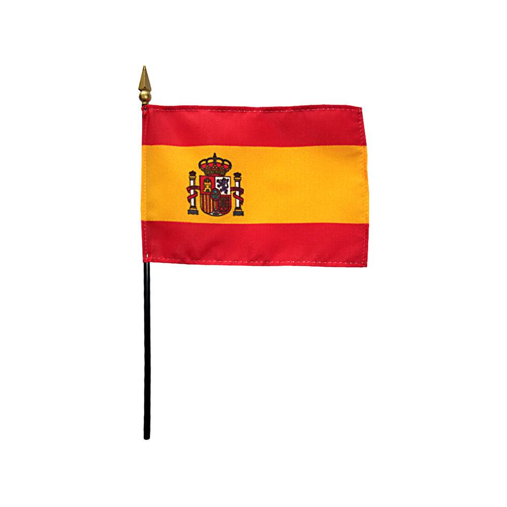 4x6 in. Spain Stick Flag