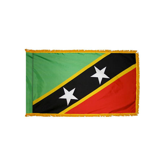 Saint Kitts-Nevis Flag with Polesleeve & Fringe
