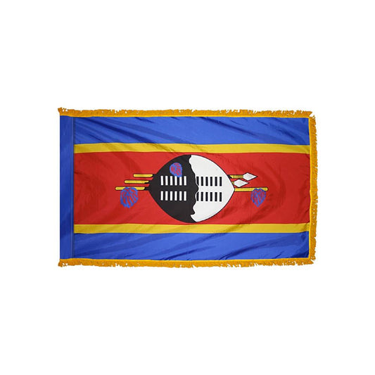 Swaziland Flag with Polesleeve & Fringe