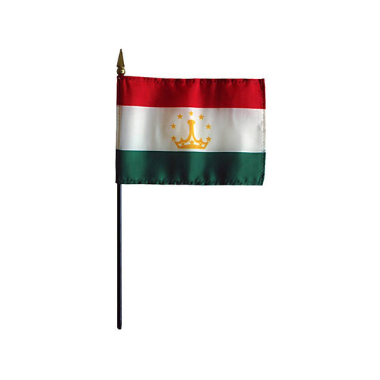 4x6 in. Tajikistan Stick Flag