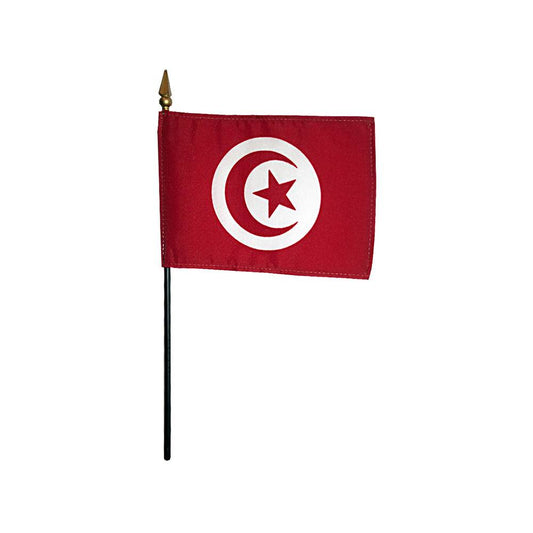 4x6 in. Tunisia Stick Flag