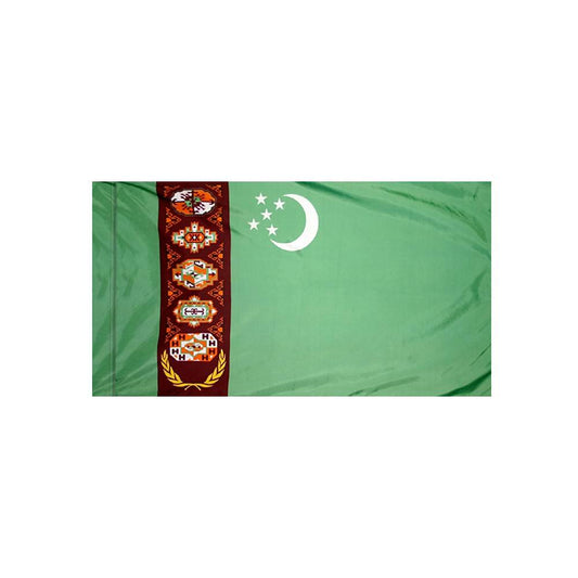 Turkmenistan Flag with Polesleeve