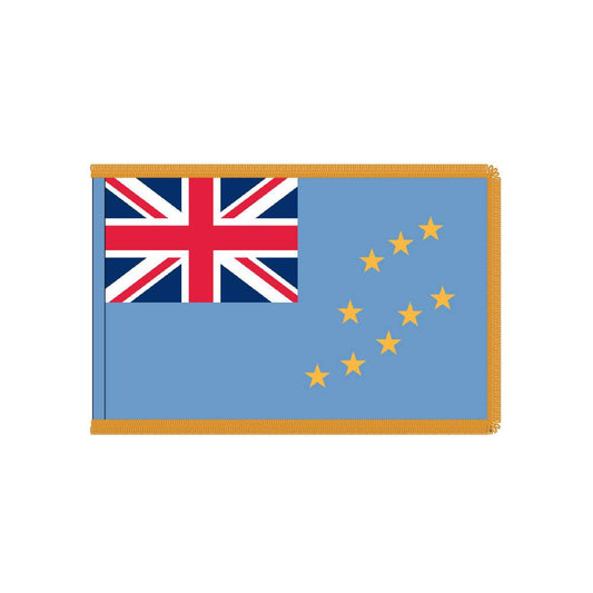 Tuvalu Flag with Polesleeve & Fringe