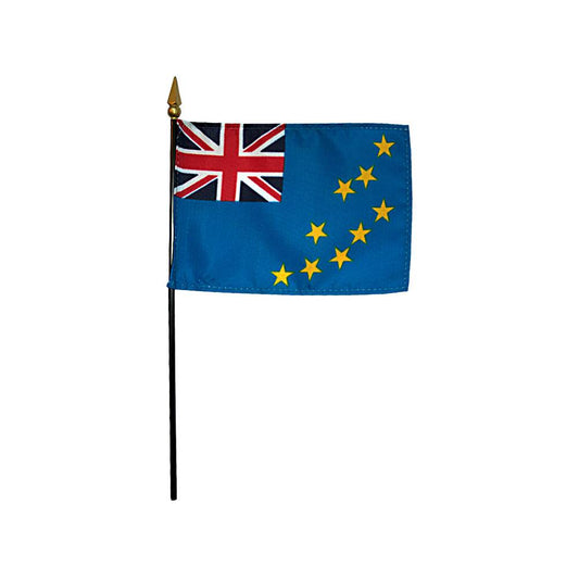 4x6 in. Tuvalu Stick Flag