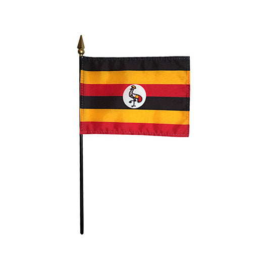 4x6 in. Uganda Stick Flag