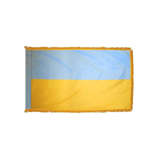 Ukraine Flag with Polesleeve & Fringe