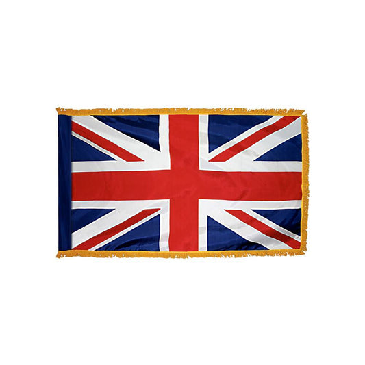 United Kingdom Flag with Polesleeve & Fringe