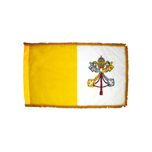 Papal Flag with Polesleeve & Fringe