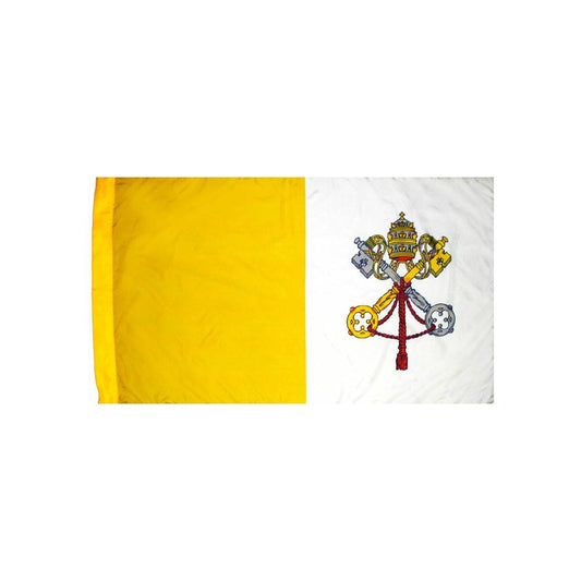 Vatican City Flag with Polesleeve