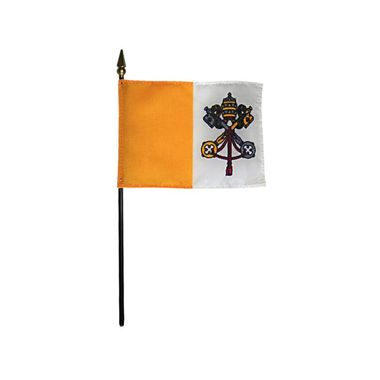 4x6 in. Papal Stick Flag