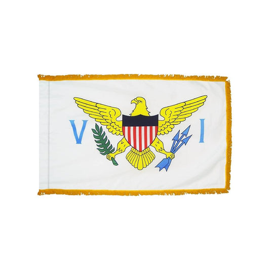 US Virgin Islands Flag with Polesleeve & Fringe