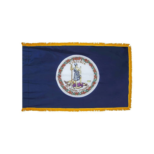 Virginia Flag with Polesleeve & Fringe