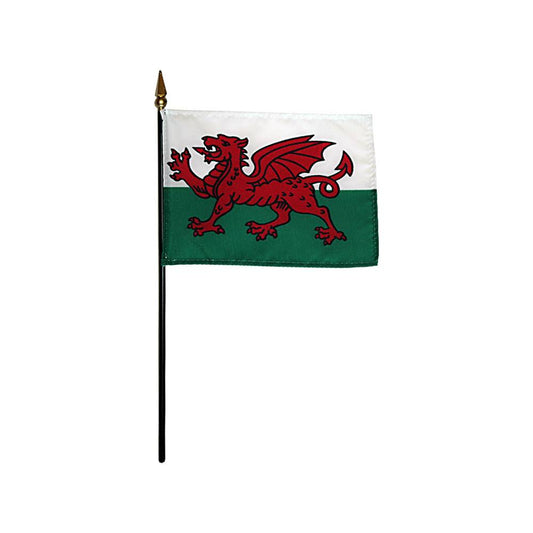 4x6 in. Wales Stick Flag