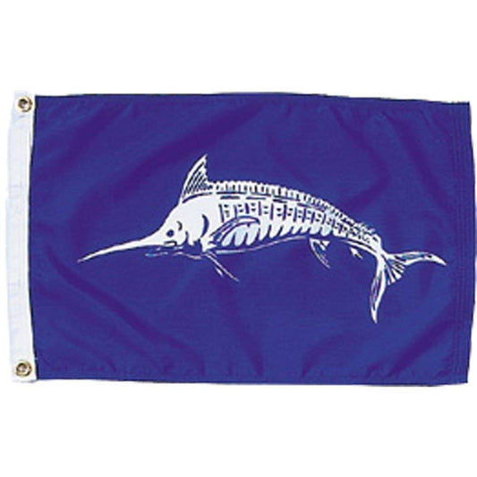12x18 in. White Marlin Nautical Flag