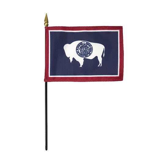 4x6 in. Wyoming Stick Flag