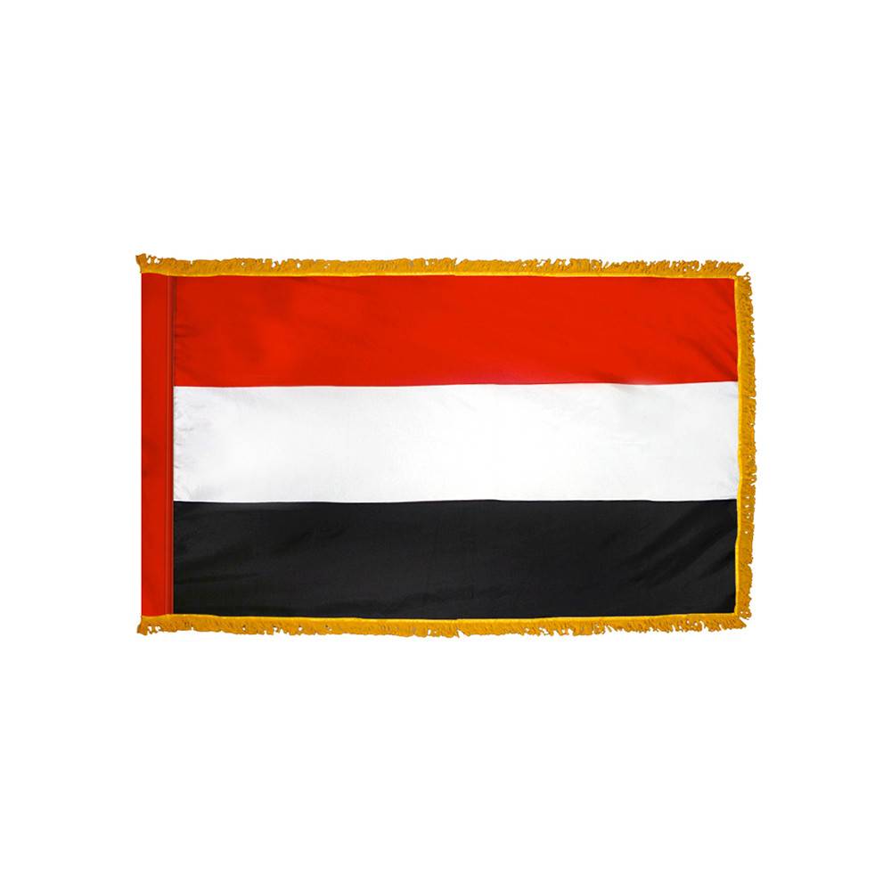Yemen Flag with Polesleeve & Fringe