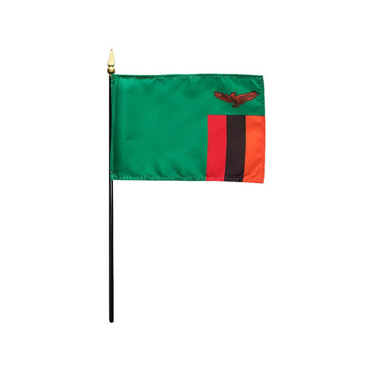 4x6 in. Zambia Stick Flag