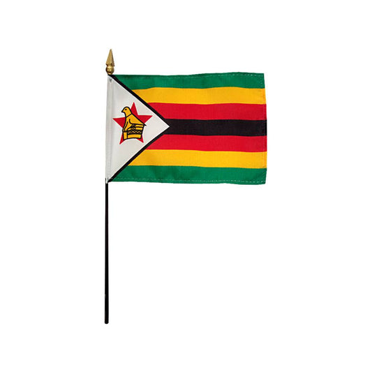 4x6 in. Zimbabwe Stick Flag